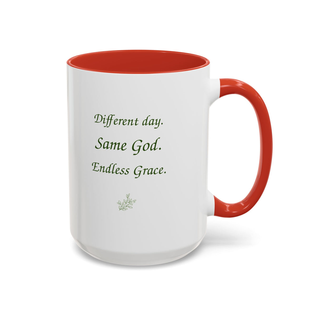 Different day Same God Endless Grace mug | Accent coffee mug